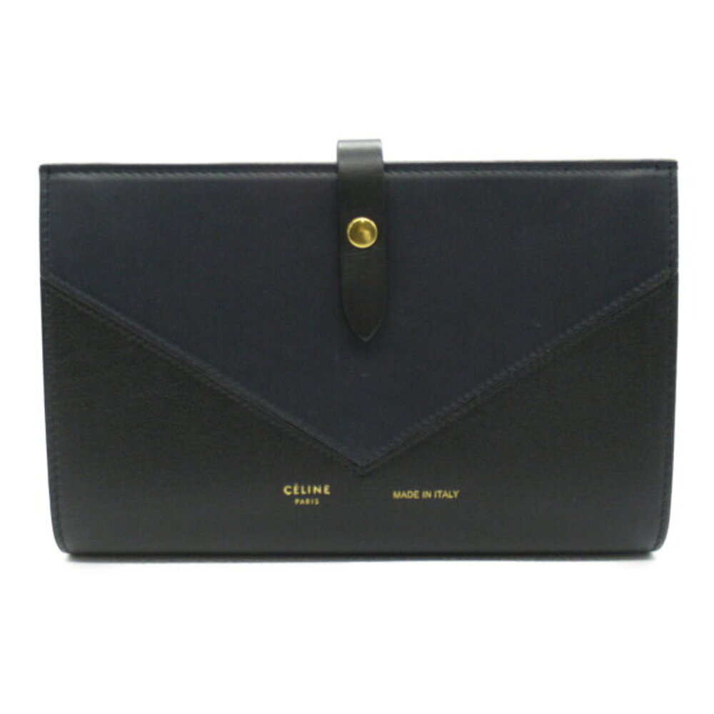 Celine Leather Navy Wallet Function Multi Blue Bi… - image 2